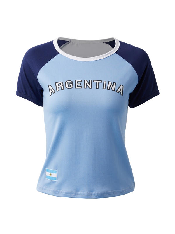 Vintage Raglan Kurzarm Crop Top-2