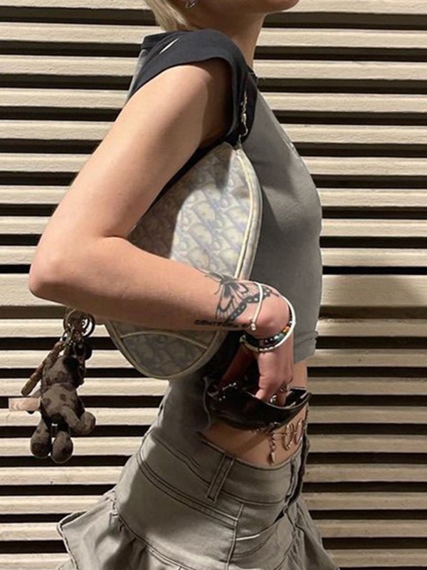 Ragla-Kurzarm-T-Shirt mit Vintage-Lippendruck-1