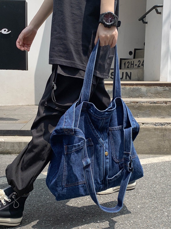 Große Shopper-Tasche aus Vintage-Denim-5