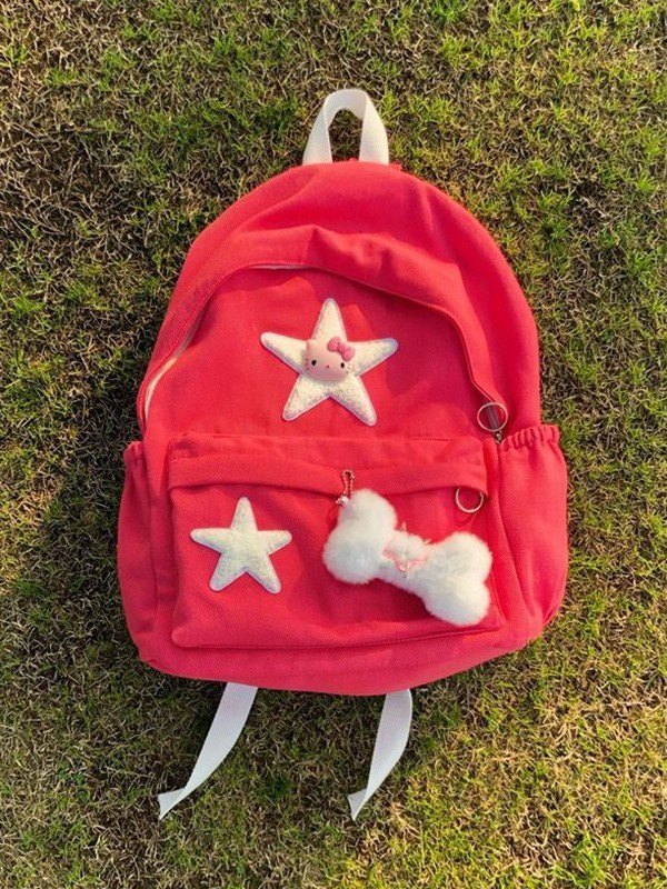 Fuzzy Bone Star verschönert Rucksack-3