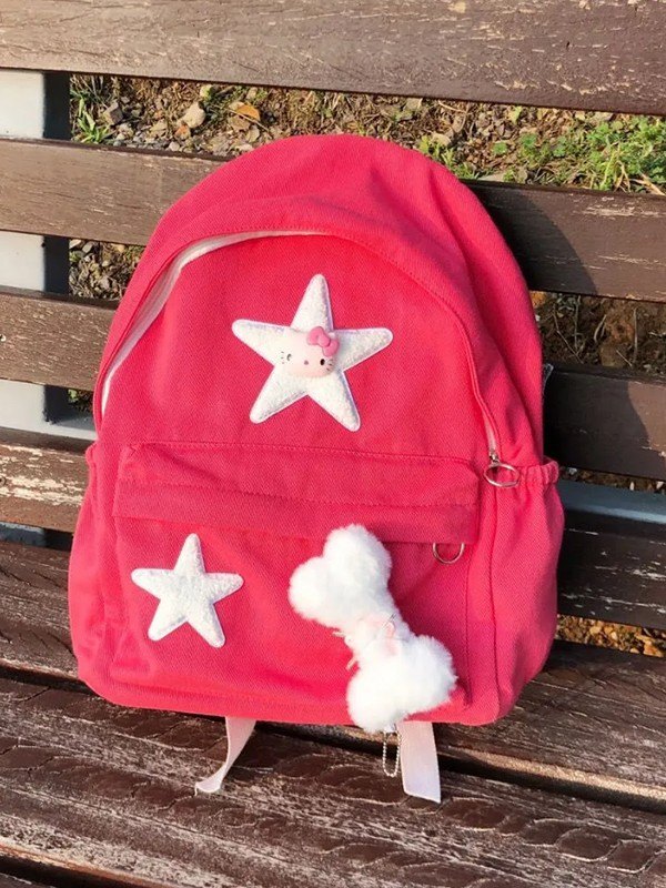 Fuzzy Bone Star verschönert Rucksack-1